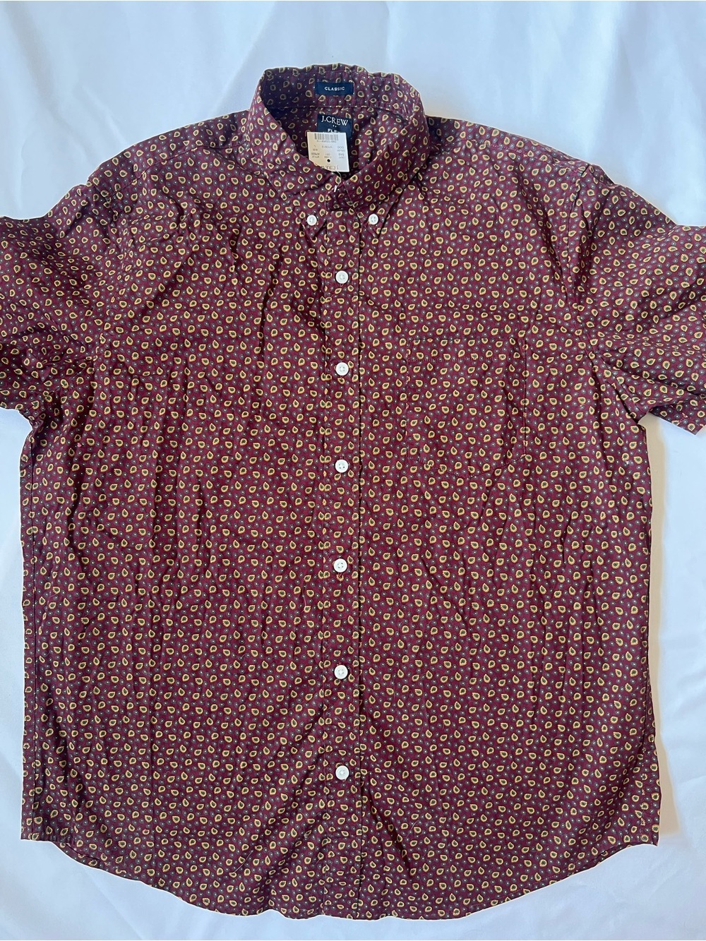 J. Crew paisley button down short sleeve shirt